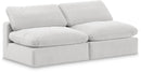 Comfy - Velvet Modular Armless Sofa 2 Seats