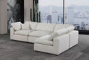 Comfy - 4 Piece Linen Fabric Modular Armless Sectional