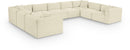 Shaggy - 9 Piece Modular U-Shaped Sectional