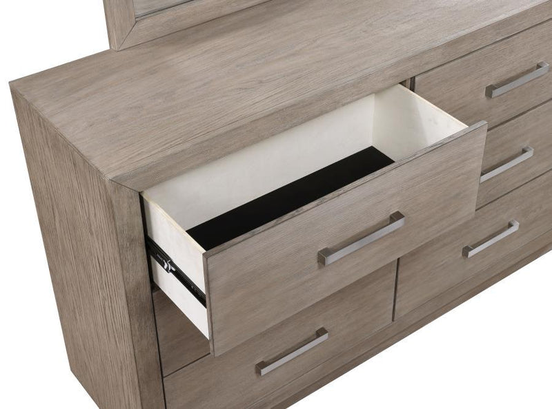 Kenora - 6 Drawers Dresser - Barley Brown