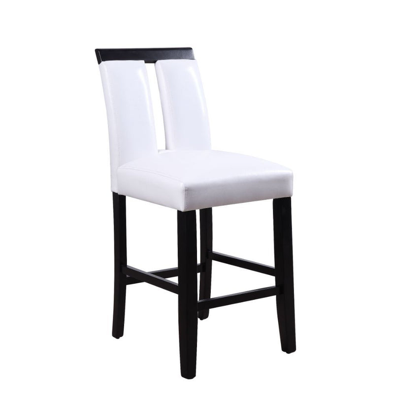 Bernice - Counter Height Chair (Set of 2) - White PU & Black