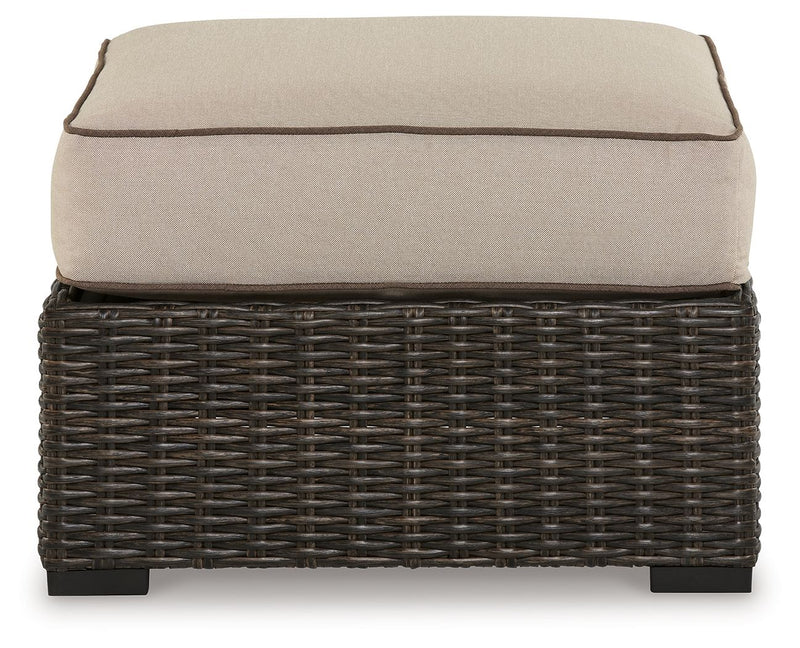 Coastline Bay - Brown - Ottoman With Cushion