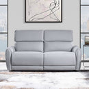 Jeromie - Power Motion Sofa With USB Port - Gray Synthetic Leather