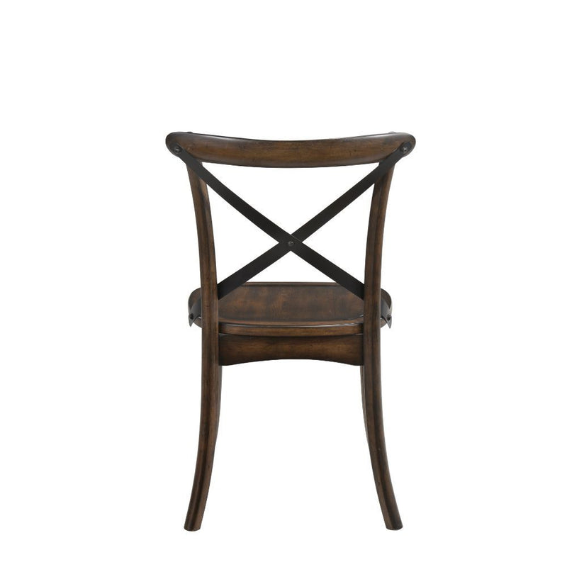 Kaelyn - Side Chair (Set of 2) - Dark Oak & Black