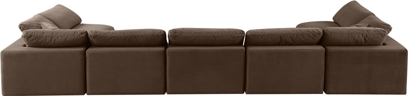 Comfy - 7 Piece Velvet Modular Armless Sectional