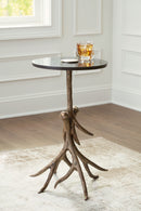 Lemkins - Accent Table - Black / Antique Gold Finish