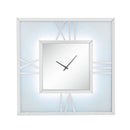Noralie - Wall Clock With LED - Mirrored & Faux Diamonds
