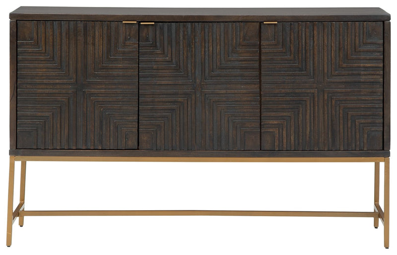 Elinmore - Brown / Gold Finish - Accent Cabinet