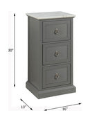 Swart - Cabinet - Marble Top & Gray