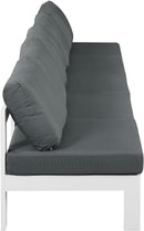 Nizuc - Outdoor Patio 5 Seat Modular Armless Sofa With White Frame