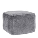 Heirloom - Velvet Pouf - Stone Gray
