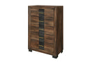 Optimus - 5 Piece Full Bedroom Set - Black / Brown