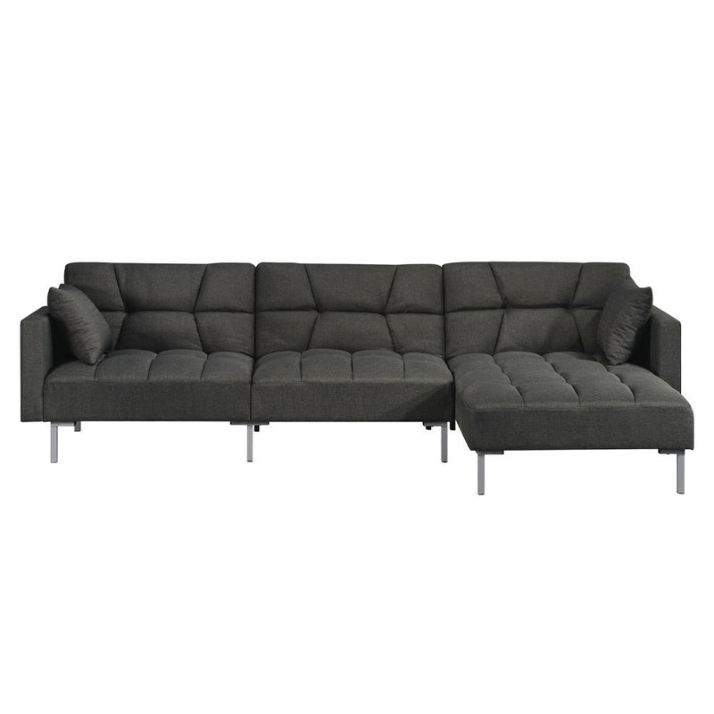 Duzzy - Sectional Sofa - Dark Gray Fabric