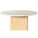 Qwin - Coffee Table With Marble Top - Marble Top & Oak