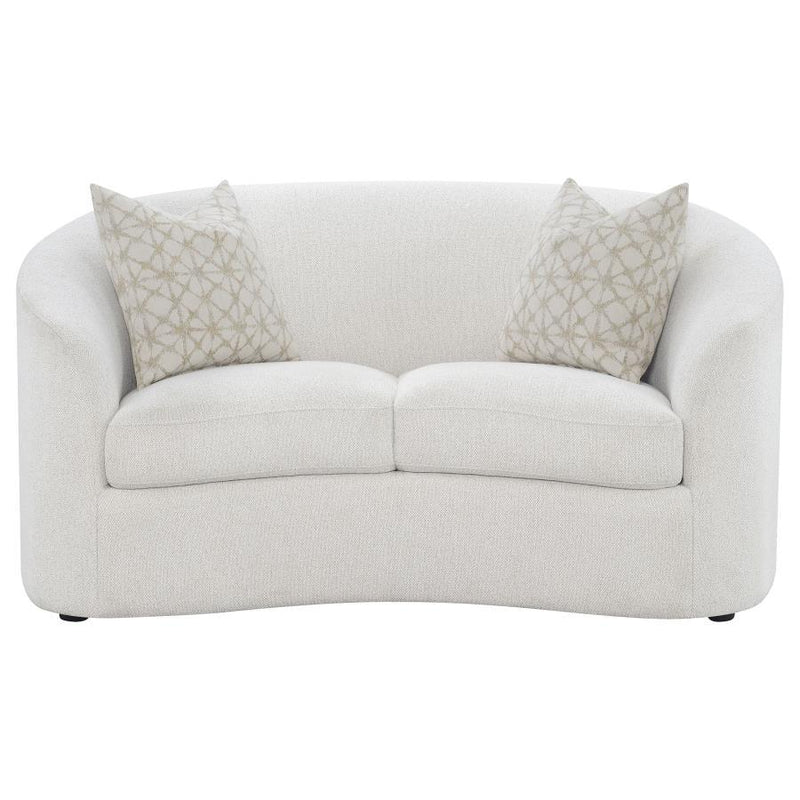 Rainn - Boucle Upholstered Sloped Arm Sofa Set