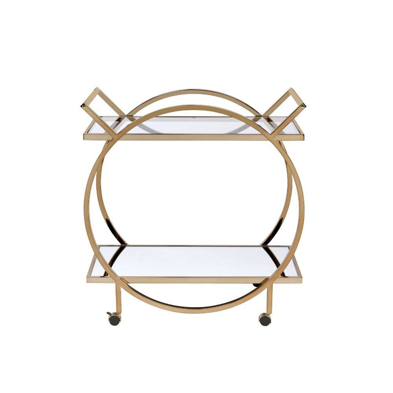 Traverse - Serving Cart - Mirrored & Champagne