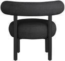 Bordeaux - Boucle Fabric Accent Chair With Black Legs