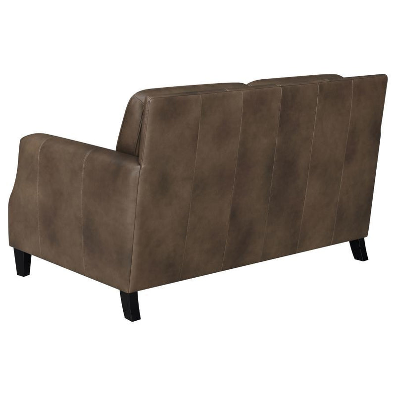 Leaton - Upholstered Recessed Arm Sofa Set