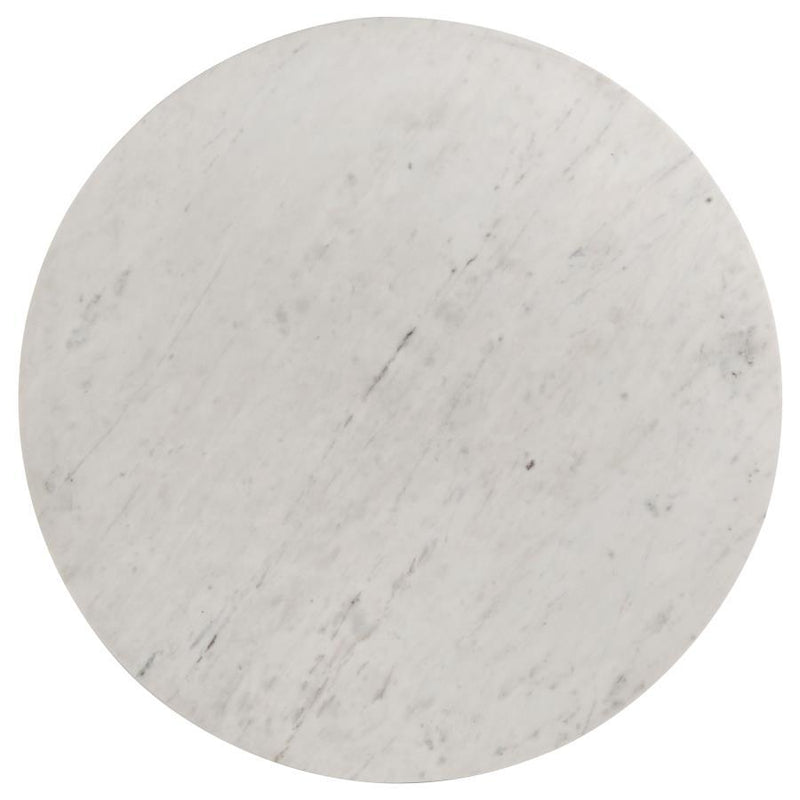 Astoria - Round Genuine Marble Coffee Table - White