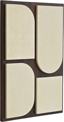 Icon - Mango Wood 4 Piece Wall Art - Brown / Natural