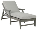 Visola - Chaise Lounge with Cushion - Gray