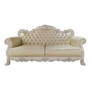 Dresden - Sofa With 4 Pillows - Synthetic Leather & Bone White