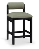 Roundhill - Faux Leather Counter Stool - Black Frame
