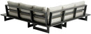 Maldives - Water Resistant Outdoor Patio Sectional With Gray Frame