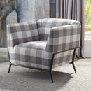 Niamey II - Accent Chair - Pattern Fabric & Metal Frame Black