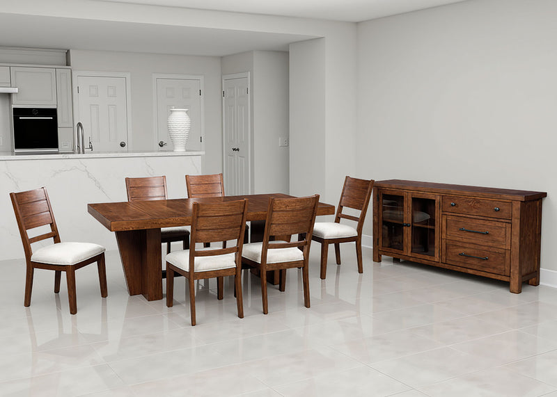 Kristiland - Dining Upholstered Side Chair 38"H (Set of 2) - Warm Brown