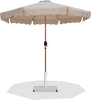 Amalfi - Aluminum Patio Umbrella - White Base / Light Brown Pole