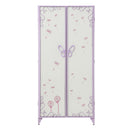 Priya II - Wardrobe - White & Light Synthetic Leather Rple