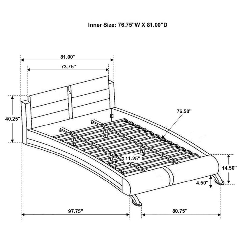 Jeremaine - Contemporary Upholstered Platform Bed Bedroom Set