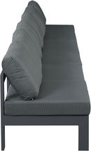 Nizuc - Outdoor Patio 6 Seat Armless Modular Sofa With Gray Frame