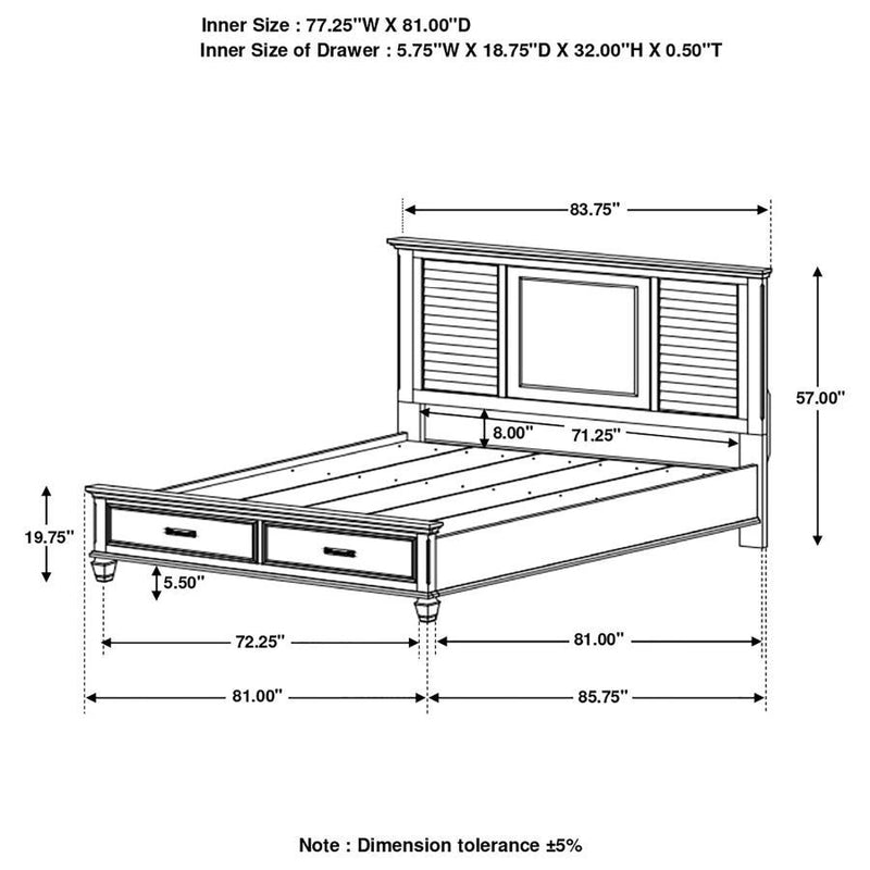 Franco - Wood Storage Panel Bed