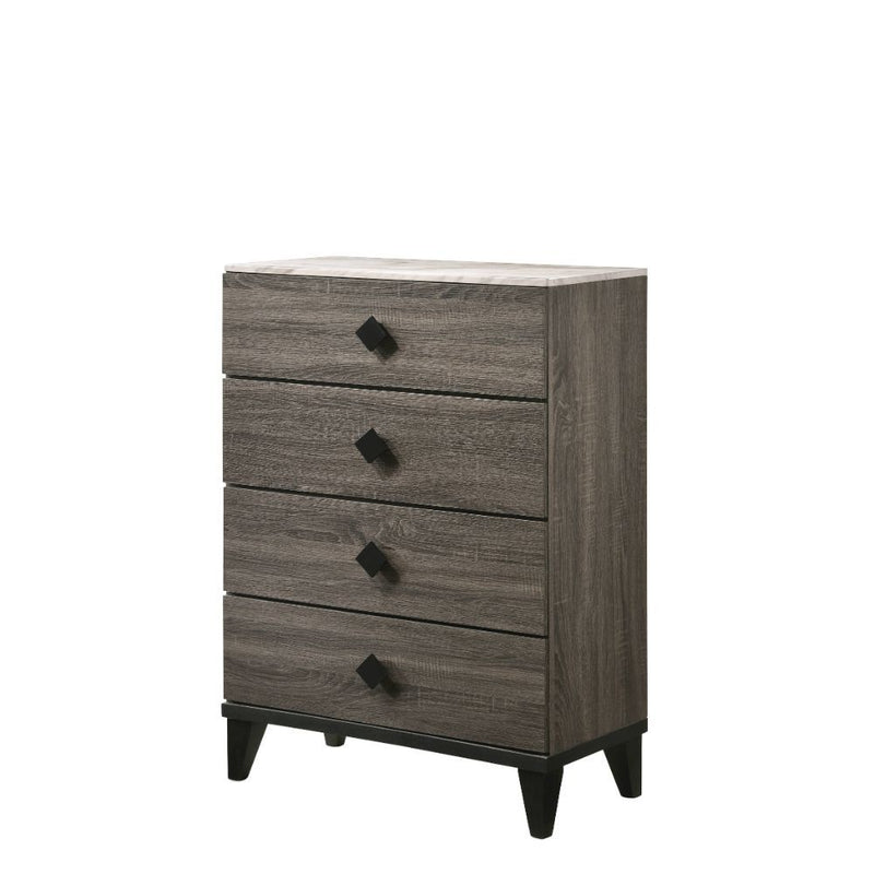 Avantika - Chest - Faux Marble & Rustic Gray Oak