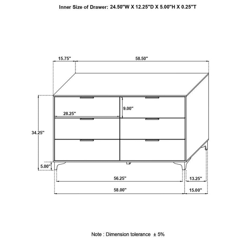 Kendall - 6-Drawer Dresser