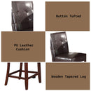 Britney - 20" Counter Height Chair (Set of 2) - Espresso Synthetic Leather & Walnut