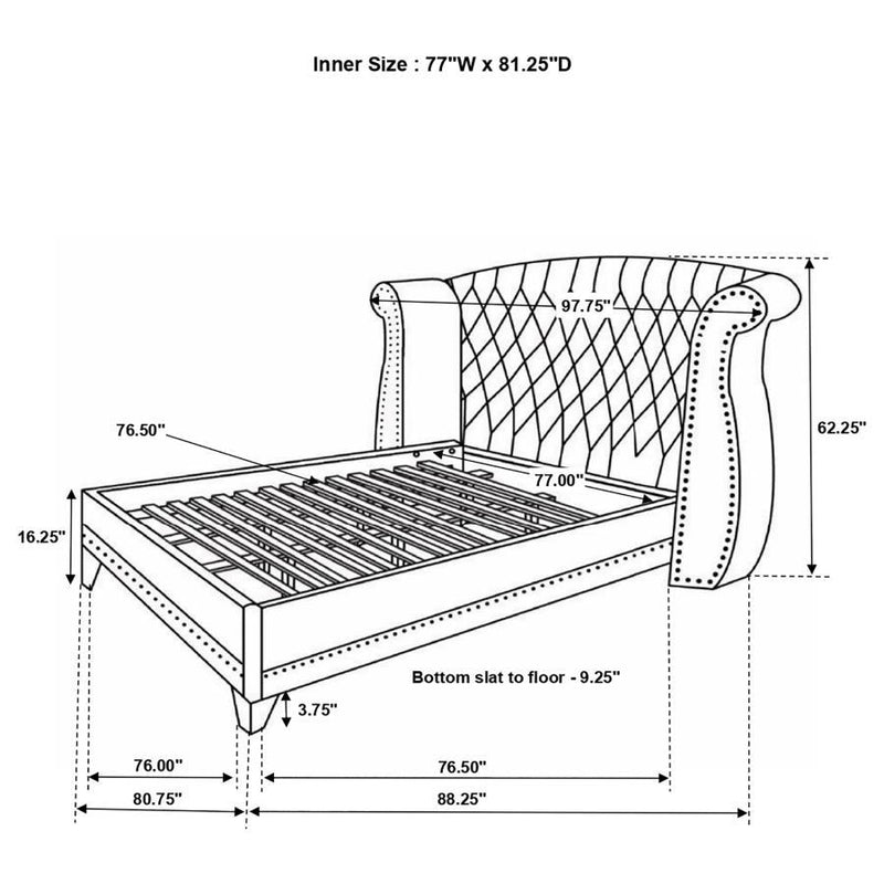 Barzini - Upholstered Tufted Bedroom Set