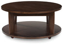 Korestone 2 - Round Cocktail Table - Dark Brown