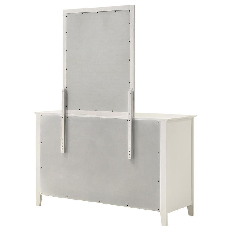 Selena - 6-Drawer Dresser With Mirror - Cream White