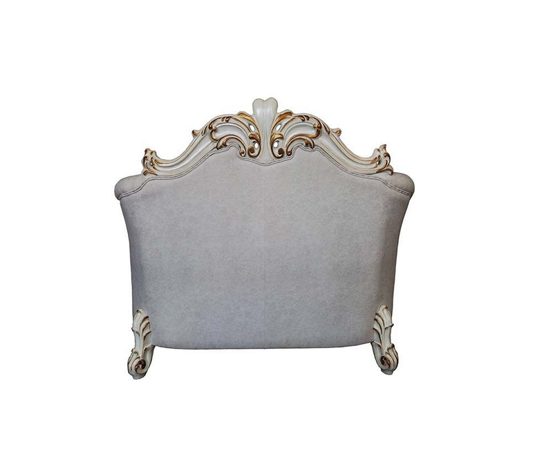 Vendom II - Chair - Two Tone Ivory Fabric & Antique Pearl Finish