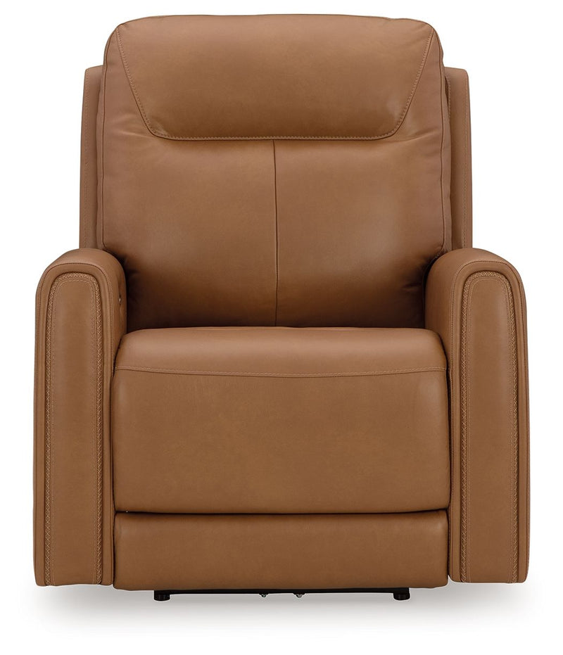 Tryanny - Butterscotch - Power Recliner/ Adj Headrest