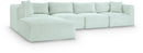 Shaggy - 5 Piece Modular Sectional With Ottoman