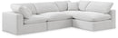 Comfy - 4 Piece Velvet Modular Armless Sectional