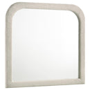 Sonya - Upholstered Bedroom Dresser Mirror - Ivory