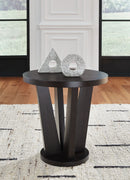 Chasinfield - Round End Table - Dark Brown