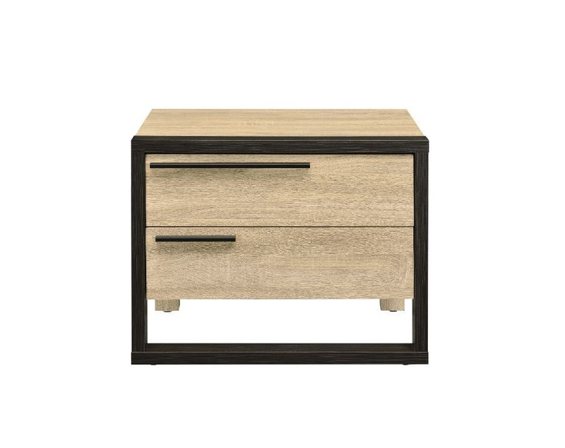 Erasto - Accent Table - Oak & Black Finish