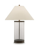 Junrow - Glass Table Lamp - Clear / Brown