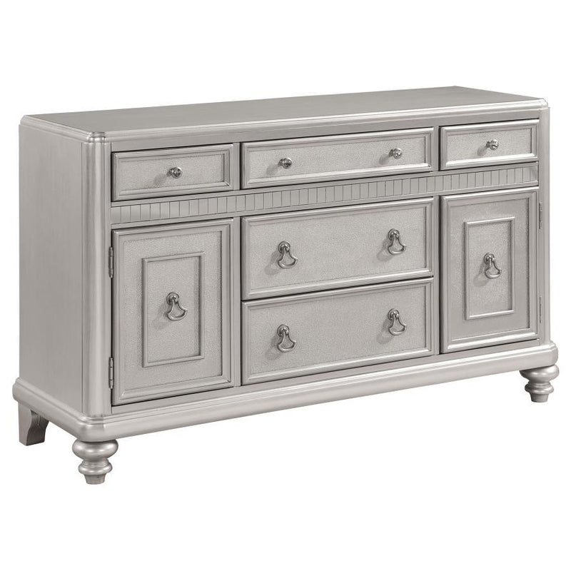 Bling Game - 5-Drawer Dining Server - Metallic Platinum